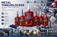 Fixateur de filetage amovible pour applications automobiles et domestiques, pour connexions filetées, 50 ml