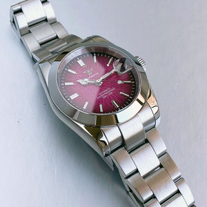 <span class=keywords><strong>Montre</strong></span> de <span class=keywords><strong>plongée</strong></span> Tandorio nouvelle 36 mm NH35A pour homme, cadran à motif de tasse à thé violet, vert, rouge, verre saphir, 10 ATM, <span class=keywords><strong>bracelet</strong></span> en acier inoxydable - Product Image 4