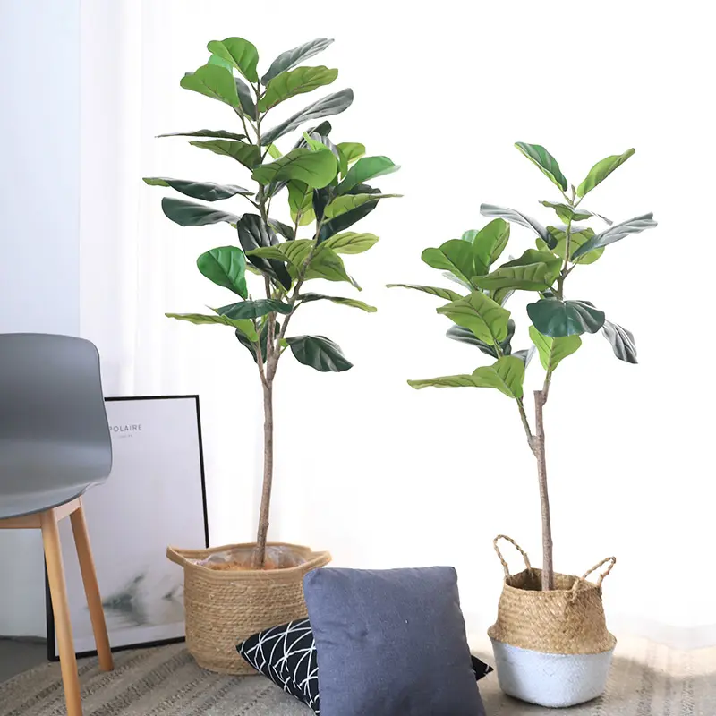 도매 최고의 가격 새로 디자인 고품질 인공 Ficus Lyrata 나무 홈 장식