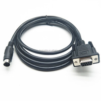 D-Sub 9-poliger Konverter von DB 9-Buchse zu Mini Din, 8-poliger Stecker, S232, Programmier kabel für SPS 3M Schwarz