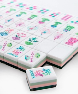 Tuiles de Mahjong de Luxe Personnalisées <span class=keywords><strong>en</strong></span> Cristal Américain Émeraude, Durables et Résistantes à l'Eau, Cadeau Idéal pour Singapour, le <span class=keywords><strong>Japon</strong></span> et la Malaisie - Product Image 2