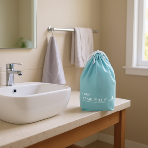 Blue 40*30cm Travel Wet <b>Storage</b> Drawstring <b>Toiletry</b> Bag - Product Image 2