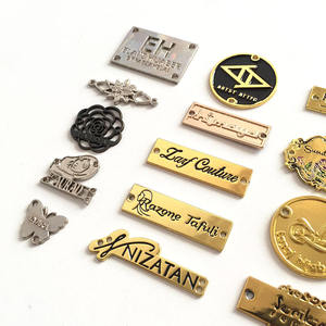 Özelleştirilmiş yüksek kaliteli giyim marka etiketleri kostüm donanım giysiler için kaplama çanta logosu Metal etiketler - Product Image 2