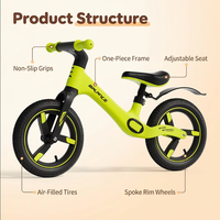 Bicicleta de Equilibrio para Niños con Horquilla Convertible en Bicicleta Regular