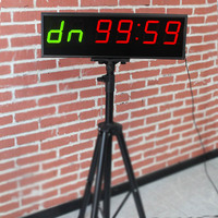 Horloge de gym numérique extra-large à affichage numérique 6 chiffres, minuteur d'intervalle d'entraînement, fixation au sol/mur pour les marques d'équipements de fitness