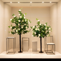 Luckygoods Dekorative Blumenbäume Hochzeitstisch Grüner Baum Tischdekoration Innen/Außen Kugelförmige Weihnachtsbäume Deko