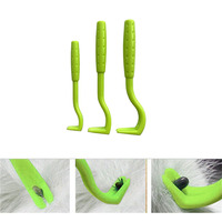 Produits anti-tiques pour chiens et animaux de compagnie, 3 crochets en plastique, outil de retrait des tiques, extracteur de puces, pinces à tiques pour chiens et animaux