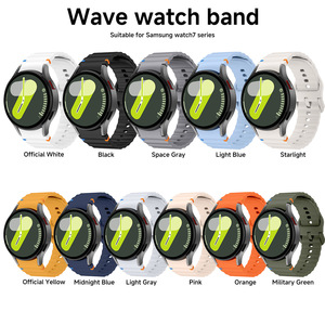 Cinturino <span class=keywords><strong>orologio</strong></span> Wave Original per <span class=keywords><strong>Samsung</strong></span> <span class=keywords><strong>Galaxy</strong></span> <span class=keywords><strong>Watch</strong></span> 7 Band FE 5 Pro 6 classico 44mm 40mm Silicone <span class=keywords><strong>orologio</strong></span> sportivo cinturino - Product Image 6