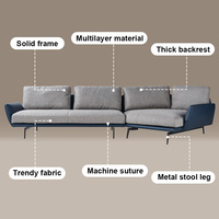 Ensemble de canapés modulaires de luxe moderne, couleur personnalisée, utilisation en appartement ou en hôtel/centre commercial, canapé en tissu rembourré d'éponge