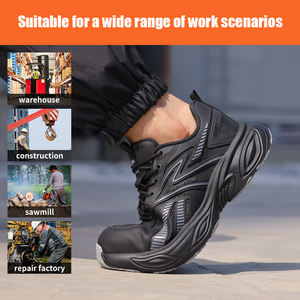 Guyisa noir léger anti-écrasement et anti-perçage chaussures confortables et sûres ventes directes d'usine - Product Image 4