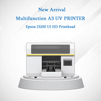 300mm x 475mm A3 Flatbed Uv Printer untuk akrilik kaca logam casing telepon silinder mesin cetak botol dengan sistem tinta Uv
