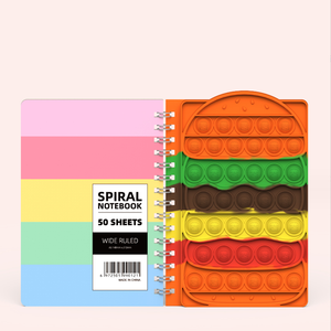 A5彩虹硅胶盖螺旋笔记本卡通减少烦躁泡泡儿童笔记本 - Product Image 4