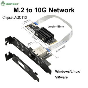 Adaptador Ethernet Interno IOCREST M.2 de 10 Gbps, Tarjeta de Red RJ45 de un Solo Puerto 10GbE AQC113 para Escritorio - Product Image 4