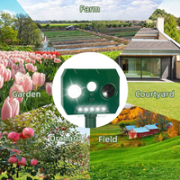 Répulsif d'animaux solaire d'extérieur, détecteur de mouvement, répulsif d'animaux imperméable pour jardin