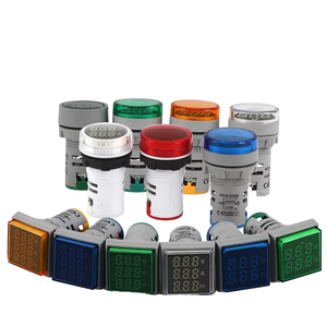 Led kỹ thuật số điện áp hiện tại Hertz vuông chỉ số Bảng điều chỉnh Meter lỗ 22 mét với 0-100act Vôn kế Ampe kế tần số - Product Image 1