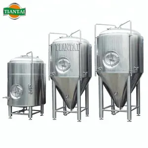 Recipiente de fermentación manway superior con camisa de glicol de doble pared de acero portátil TIANTAI 800L 7BBL sistema completo de microcervecería