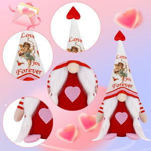 Mr & Mrs chapeau magnétique fait main gnomes suédois tomte poupées saint valentin gnome peluche elfe pour décorations maison - Product Image 6