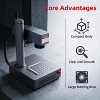 Machine de gravure au laser à fibre portable 20W/30W/50W, machine de marquage au laser pour carte de crédit, imprimante, machine de découpe de bijoux en acier et en métal