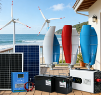 Éolienne verticale de type X de 1 kW, 12 V, pour l'alimentation électrique des cabanes rurales et la production d'électricité hors réseau