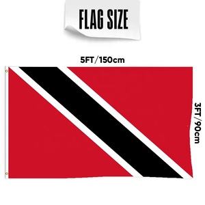 Bandera de Trinidad y <span class=keywords><strong>Tobago</strong></span> 3 x 5, Bandera con Logotipo Impreso Personalizado, Banderas Personalizadas de Alta Calidad para Actividades al Aire Libre - Product Image 2