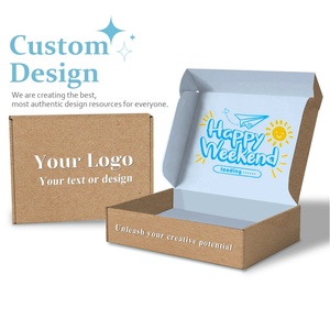 Cajas de Envío de Papel Kraft Corrugado Plegable, Reciclado, para Pequeñas Empresas, con Logotipo Personalizado Impreso - Product Image 4
