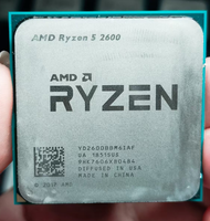 Processeur de bureau AMD Ryzen 5 2600 d'occasion, 6 cœurs, 12 threads, socket AM4, puce démontée de seconde main