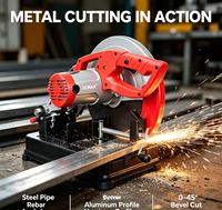 Machine à découper de 355 mm, 220 V, coupe-profil métallique robuste pour la découpe d'acier, d'aluminium, d'angle et de barres d'armature