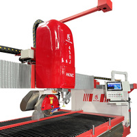 2025 Hualong Machinery Italian CNC 5 Axis Bridge Saw Combo Waterjet Core Bearing Components New Italian Pegasus Software Motor