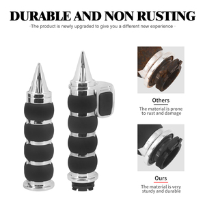 Poignées de Moto 1 "/25mm Chrome et Noir pour Harley <span class=keywords><strong>Sportster</strong></span> Dyna Softail FLS Touring Electra Street Glide pour Yamaha - Product Image 5