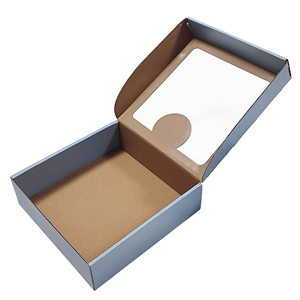 Caja de correo mate corrugada de color personalizado, embalaje de papel exhibido para ventana para regalos de flores cosméticas para el cabello - Product Image 4
