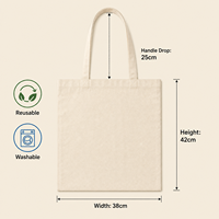 Sac fourre-tout en toile réutilisable, écologique, professionnel, pour les courses, 32x41cm, résistant, avec logo personnalisé imprimé