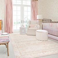 Nötr allık pembe Boho halı çiçek katlanabilir makine yıkanabilir Mat yumuşak oturma odası yatak yurt Mat bebek kreş kilim