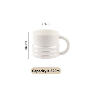 Taza de Café de Cerámica con Recubrimiento Electrolítico Estilo Nórdico INS, 320 ml, Creativa, Colorida, Apta para Lavavajillas y Microondas, Recuerdo para Parejas - Product Image 6