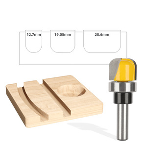 Fuxin Woodworking Router <b>Bit</b> 14mm Shank 12.7 19.05 28.6mm Radius For Grooving Keyhole Carving - Product Image 1