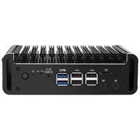 Mini PC Zynshiled 4LAN avec Intel N100, 4 cartes réseau 2.5G max. DDR5 32 Go de RAM M.2 NVMe HDMI 1.4 DP 1.4 TF pour Windows Linux