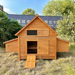 Poulailler en bois SDC002 pour l'extérieur, en bois de sapin massif, pour 2 à 4 poules - Product Image 1