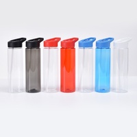 Custom LOGO 700ml Plastic Tumbler Cheap Sport bouteille d'eau sans BPA enfants tumbler avec couvercle et paille