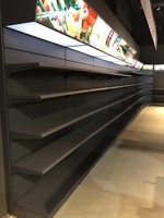 Étagères de supermarché personnalisées de haute qualité en acier inoxydable avec éclairage LED
