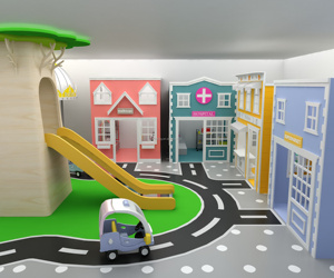 Customized Fun <strong>Mini</strong> Town Amusement Equipment Park Role <strong>Play</strong> House Kids Indoor Playground For Home - Product Image 4