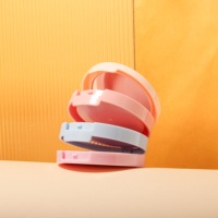 Coloré 4 couches Poudre Compact Boîte Maquillage Blush Conteneur Mini Compact Poudre cas Avec Miroir
