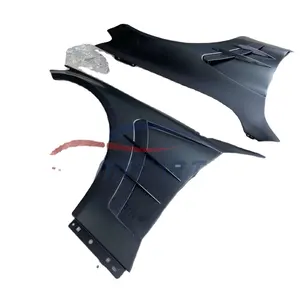 碳纤维后扰流板翼和汽车侧汽车零件翼子板钢宽体套件，适用于奔驰C级W205