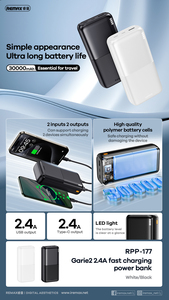 แบตสำรอง <span class=keywords><strong>Remax</strong></span> ความจุสูง 30000mAh พาวเวอร์แบงค์ <span class=keywords><strong>20000mAh</strong></span> แบตเตอรี่แท้ ชาร์จได้ พกพาสะดวก สำหรับสมาร์ทโฟน - Product Image 2