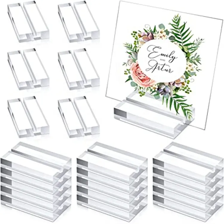 Transparente Plexiglas-Acryl ständer Klare Tisch karten halter Schilder halter Acryl-Karten-Displayst änder Hochzeits tisch oder Menü