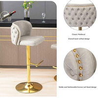 Nouvelle Chaise de Bar Italienne Moderne, Chaise Haute Pivotante de Luxe Léger et Tendance pour la Maison et l'Hôtel