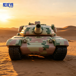 Char d'assaut gonflable de qualité industrielle robuste, résistant aux déchirures, avec signature IR et ignifuge, pour exercices sur le terrain REMEYA - Product Image 1