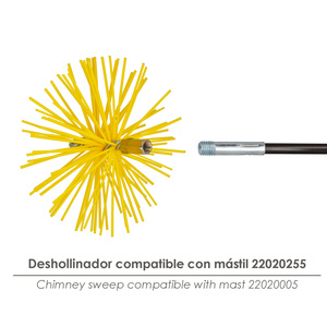 Spazzola per Camino in Nylon 200mm M12 - Product Image 3