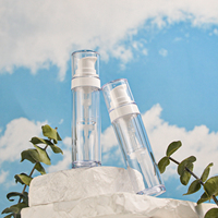 Bouteille de mélange d'huile de poudre à double chambre avec pompe Séparation de la poudre d'eau Poudre lyophilisée Bouteille de mélange deux en un