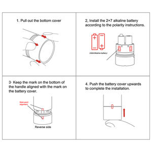 Sikat gigi anak kartun Oem, sikat gigi anak pemutih portabel bertenaga baterai dapat diganti kepala perawatan mulut <span class=keywords><strong>B</strong></span> - Product Image 6