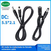 Câble d'extension d'alimentation CC 5,5 mm x 2,1 mm mâle vers femelle 12 V 24 V pour caméra CCTV, routeur, éclairage LED