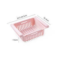 HYRI Mini pot de fleurs en plastique pour plantes succulentes, support de rangement réglable pour tiroir de réfrigérateur, égouttoir de lavage